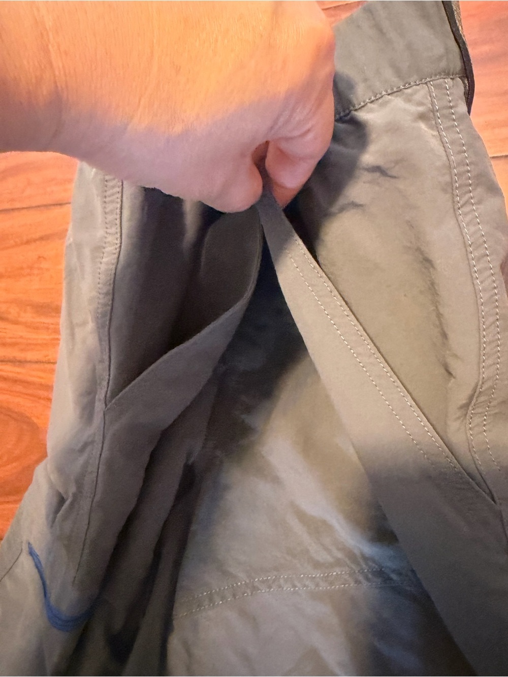 Patagonia Men's Cargo Pants in Gray with Blue Zip Accent - Picture 6 of 8